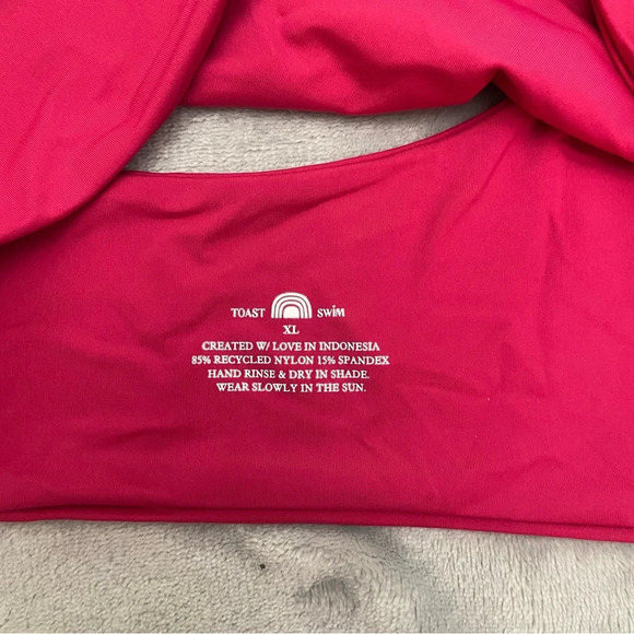 New! Free People x Toast Signature One-Shoulder Bikini top 21619 - Picture 4 of 7